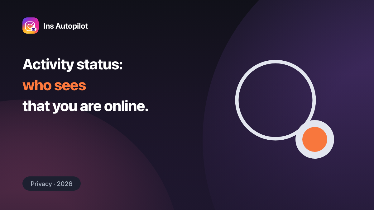Instagram activity status — an avatar ring with an online badge dot, standing for the presence indicator other accounts can see