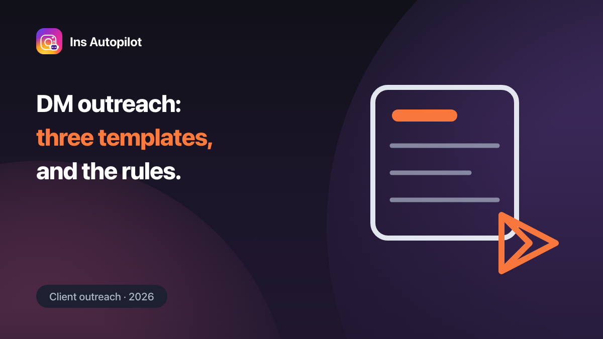 Instagram DM outreach templates — and the delivery rules behind them