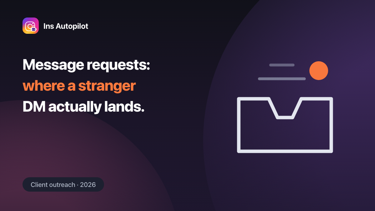 Instagram message requests — where a DM from an account you do not follow lands