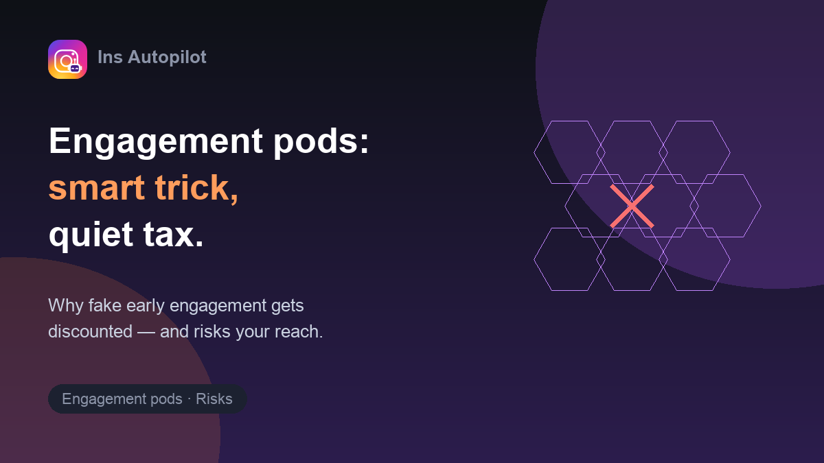 Engagement pods: honeycomb grid with a crossed-out cell