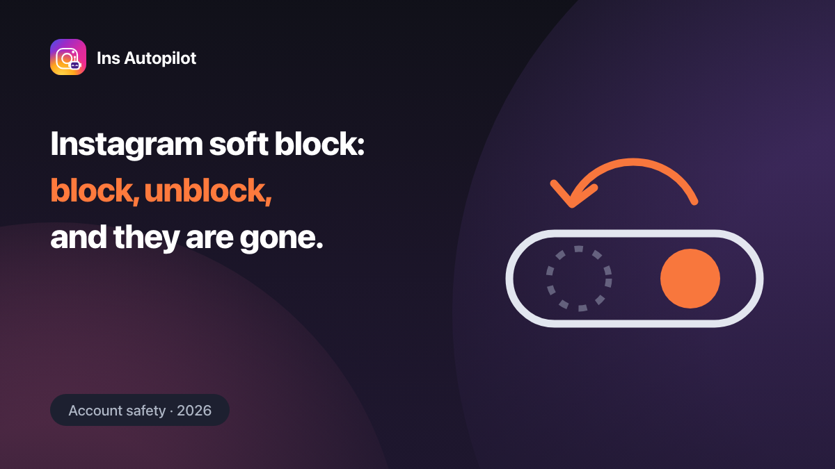 Instagram soft block — blocking then unblocking to remove a follower
