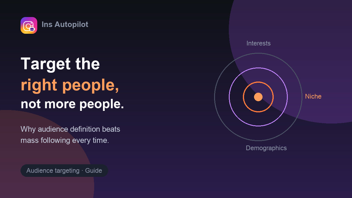 Target the right people, not more people — audience targeting concentric diagram
